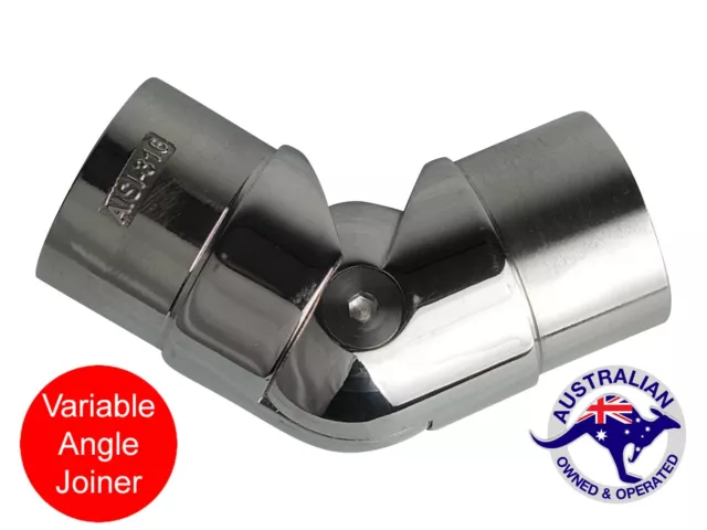 FLEXIBLE JOINER 316 STAINLESS STEEL TUBE CONNECTOR 50.8mm FITTING 2" HANDRAIL