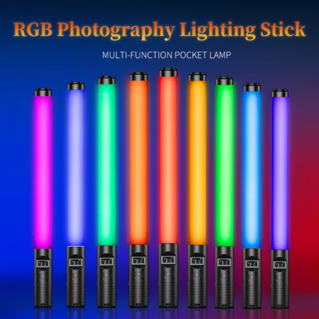 RGB Photography Lighting Stick LED Light Wand Handheld Light Bar 3000K-6000K