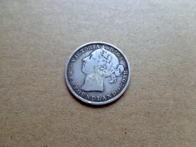 Canada coin Newfoundland 20 cents 1900 Queen Victoria (ab)