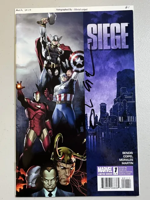 SIEGE #1 Signed by Olivier Coipel  MARVEL COMICS 2010