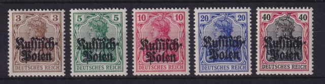 Dt. Besetzung 1. Weltkrieg Russisch-Polen Mi.-Nr. 1-5 Satz kpl. postfrisch **