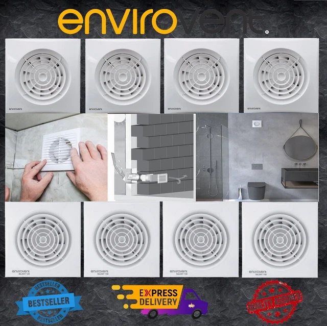 Envirovent SIL100S 100mm Silent Bathroom Extractor Fan | Ultra