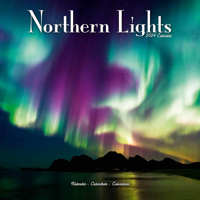 NORTHERN LIGHTS WALL Calendar 2024 16.99 PicClick