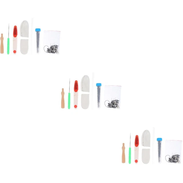 3 juegos de fieltros bordado juego lana itinerante set lana fieltros agujas