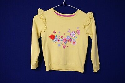 Nutmeg Girls Floral Sweatshirt Jumper - Yellow - Age 5 6 Years (Na36)