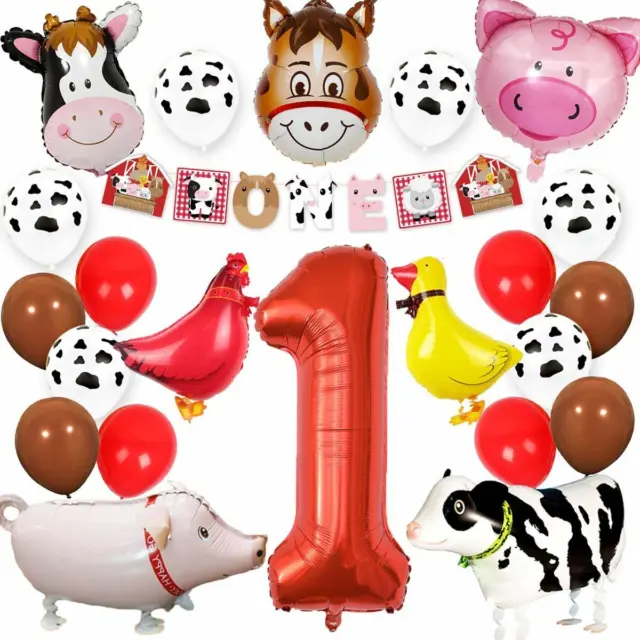 KREATWOW ANIMALI DA Fattoria 1 ° Compleanno Feste Decorazioni Animali (A6u)  EUR 24,69 - PicClick IT
