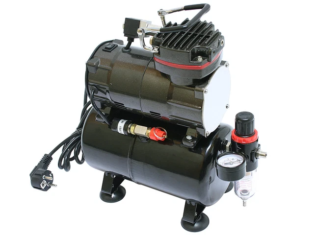 Compresor De Aerografia Airbrush Tc-88T Con Reserva De Aire, Regulador E Inte...