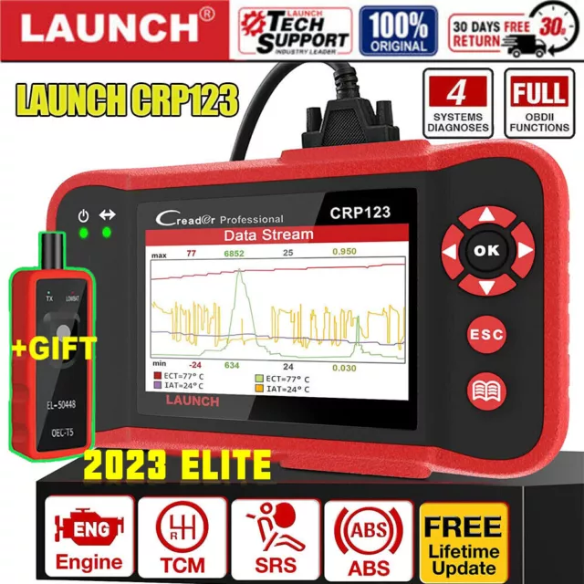 LAUNCH CRP123 Scan Tool ABS SRS Engine OBD2 Code Reader Car Diagnostic Scanner