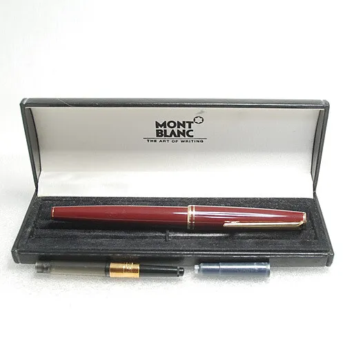 Montblanc/Classic Maroon colour 14K/ct 585 engraved fountain pen dual-use