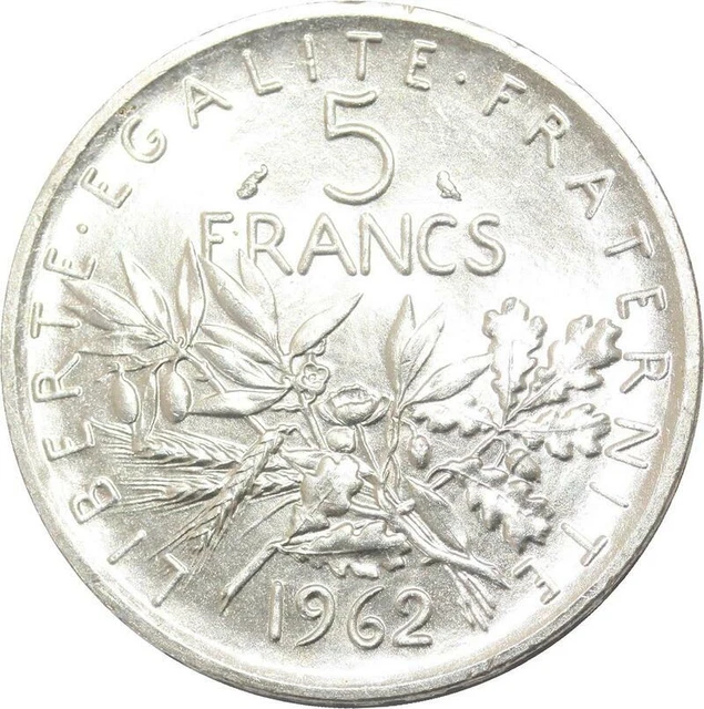 R3144 France 5 Francs Semeuse Roty 1962 Sortie Rouleau Argent FDC -> Make Offer