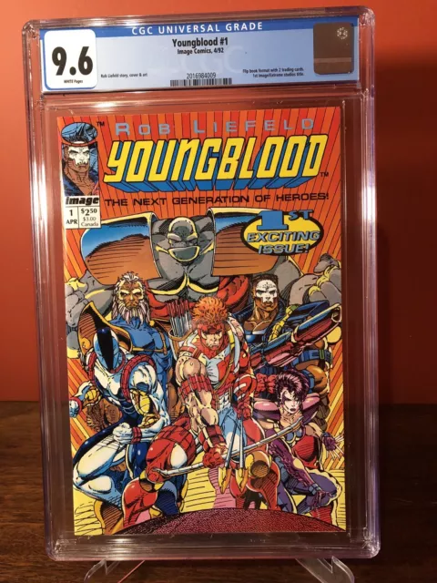 Youngblood 1 CGC 9.6 Image 1992 1st Image comic WHITE pages Rob Liefeld 🔥