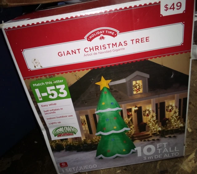 HOLIDAY TIME CHRISTMAS Airblown Inflatable Yard Christmas Tree Giant 10