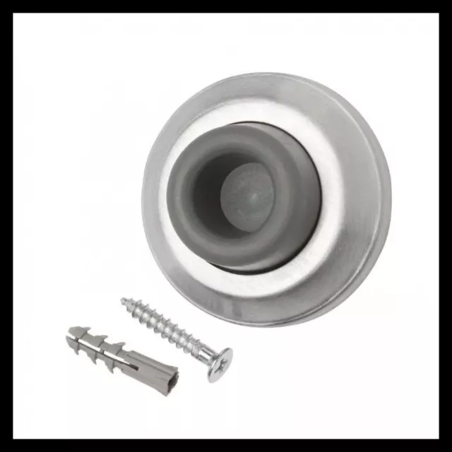 Everbilt Satin Chrome Commercial Grade Wall Door Stopper Wall Protector 28407