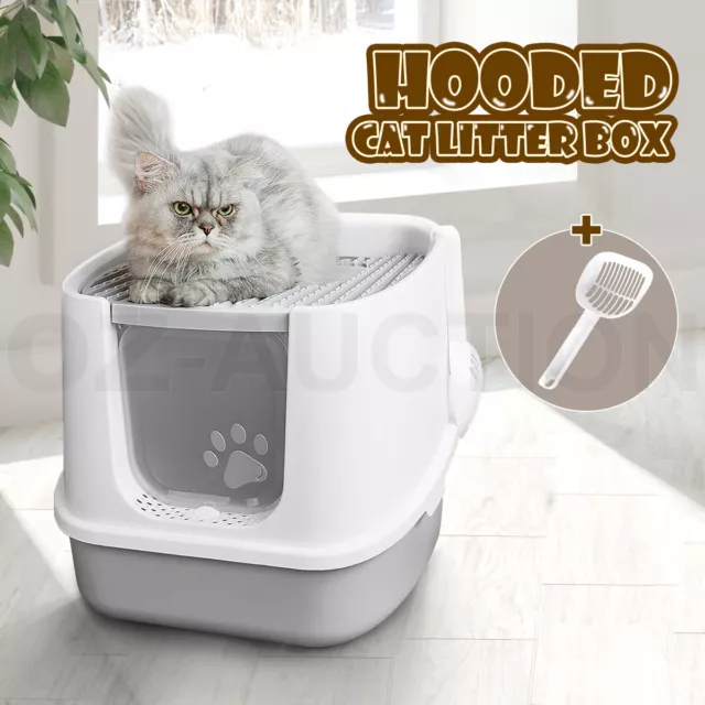 Fully Enclosed Hooded Cat Litter Box Kitty Litter Box Cat Litter House Toilet