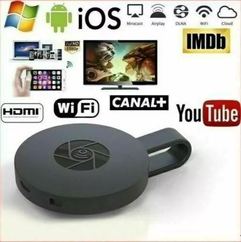 Chromecast Lettore Multimediale 4th Generazione Full HD Cromecast Streamer WiFi