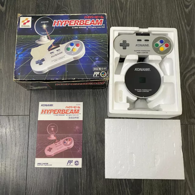Nintendo Super Famicom Controller Control Pad Grey Boxed - Konami Hyperbeam