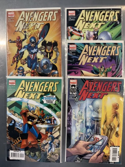 Avengers Next #1-5 Marvel Comics 2007 Set Lot Run Next Gen Young Avengers VF/NM
