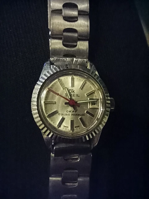 Montre Vintage Avion 17 Rubis - Mouvement Mécanique Manuel ST 69-21 Fonctionnel - Homme