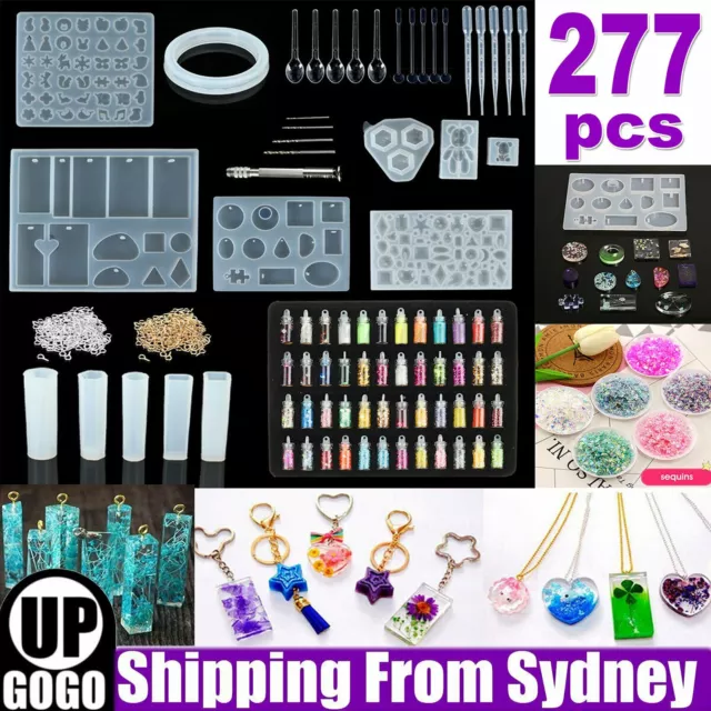 277x Resin Casting Mold Silicone DIY Mold Jewelry Pendant Mould Making Craft Kit