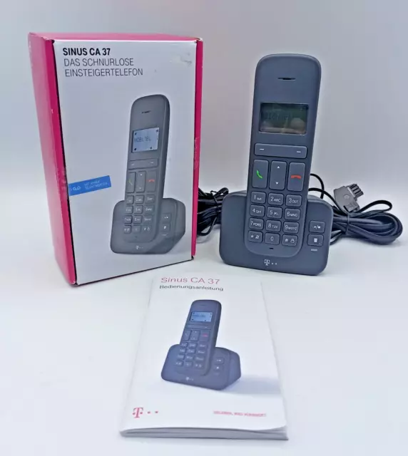 Telekom Sinus CA 37 schnurloses Telefon mit AB Anrufbeantworter Top Zustand Ovp