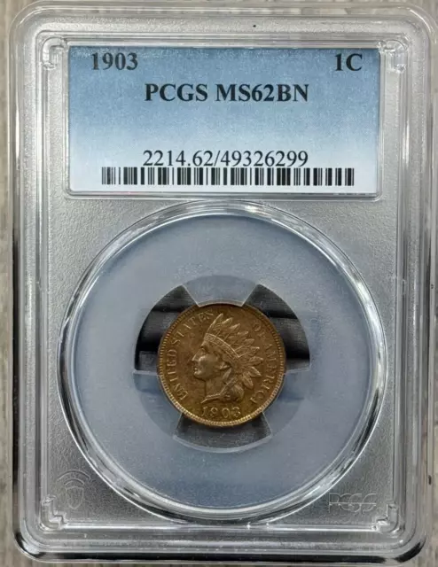 1903 Indian Head 1 Cent PCGS MS 62 Brown, High Grade Coin