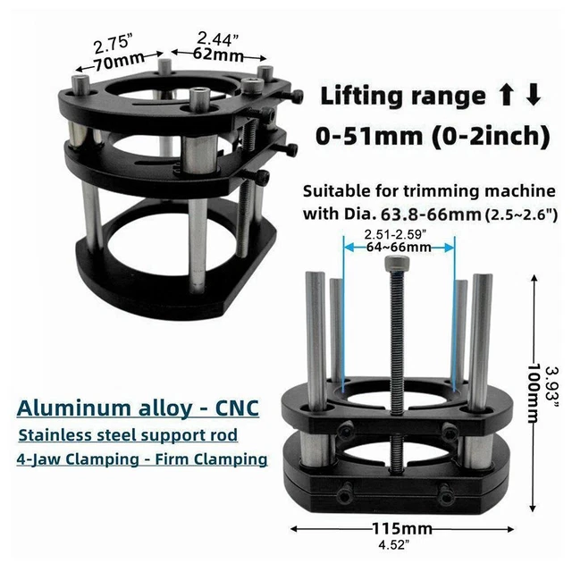 Wood Router Plunge Base Router Lift Woodworking Engraving Tool' Motor Fo P6U7