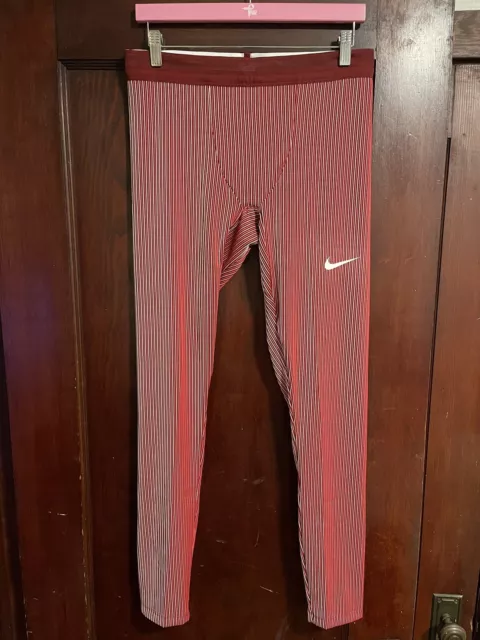 Nike Pro Elite Official Racing Tights Men Size XL Red Made in the USA AO8491-000