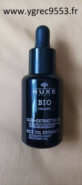 Crème hydratante Nuxe Bio Huile Nutri-Régénérante Oléo-Extrait de Riz 30ml NEUVE