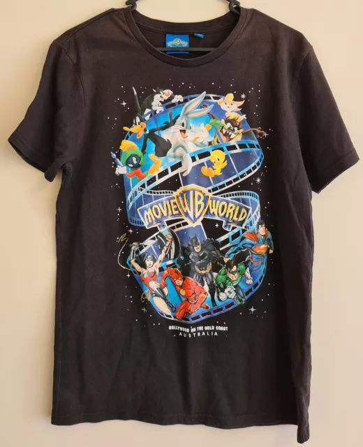 Warner Bros Movie World Gold Coast Australia Tshirt Looney Tunes DC Size Small