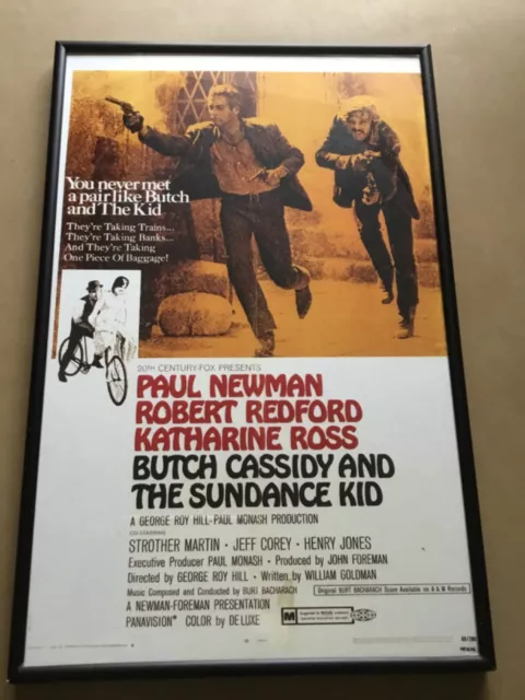 Butch Cassidy & The Sundance Kid Newman Redford  11x17 1979 Framed Movie Poster 2