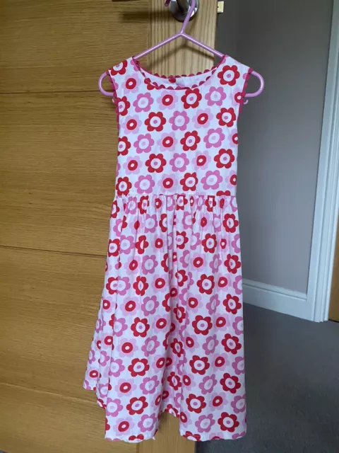 Toby Tiger Dress Pink Floral With Spotty Bow Age 5-6 Years