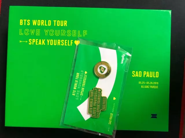 BTS World Tour Love Yourself Speak Yourself SAO PAULO DVD+Badge+V Bookmark kpop