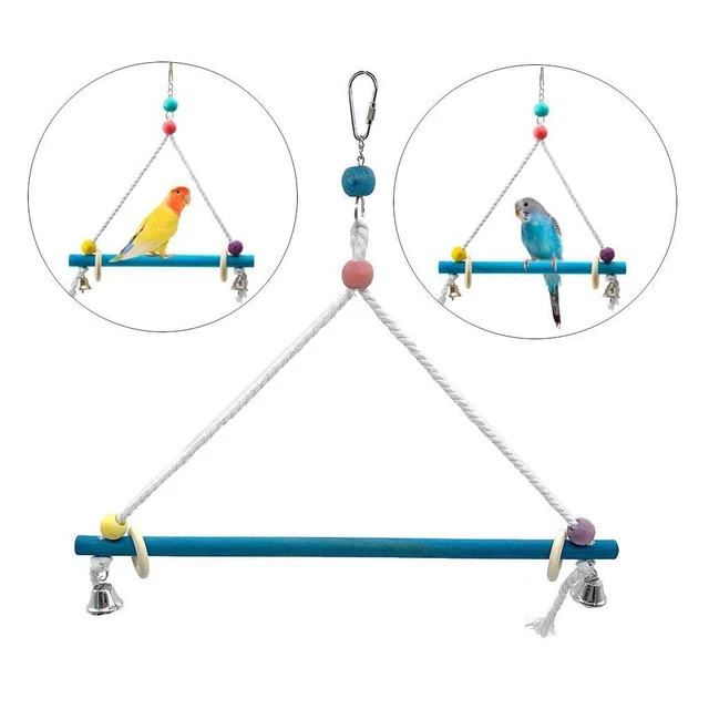 Naturholz Vögel Spielzeug Papageien Schwingen Spielzeug Vögel Barsch