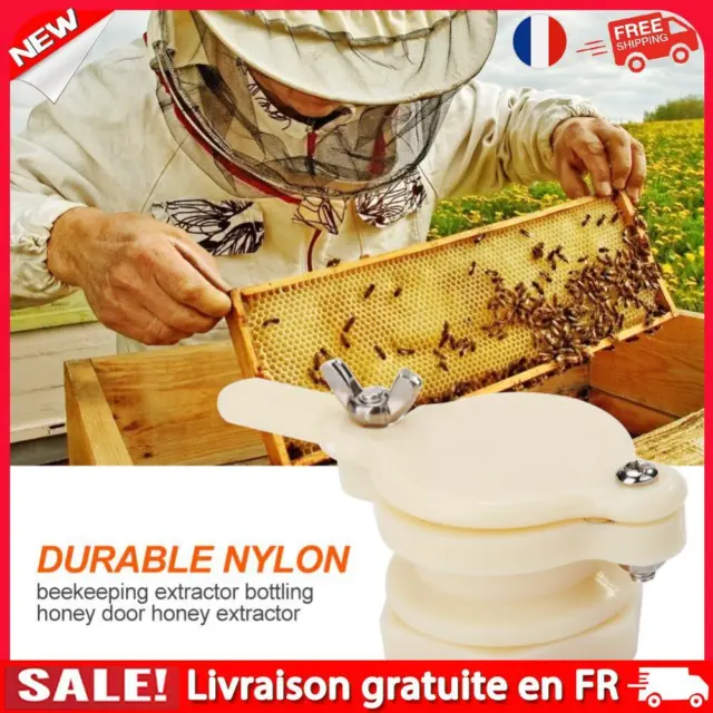 Nylon Bee Extractor Honey Tap Gate Valve Gardening Beekeeping Equip (White)