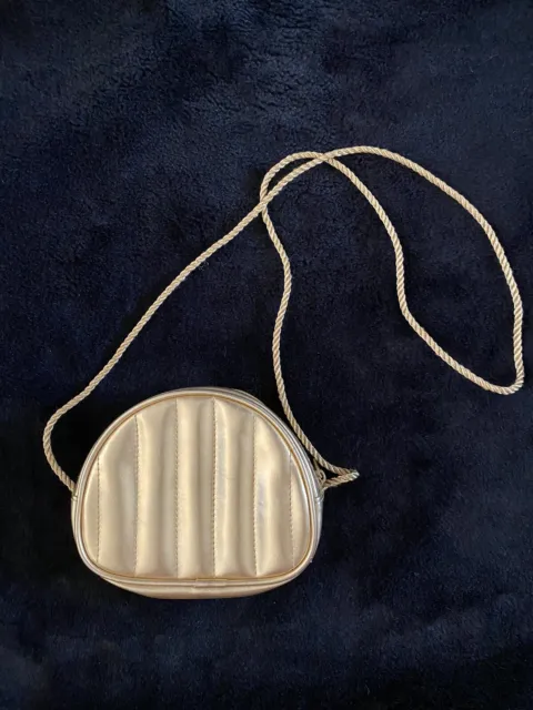 Amarige de Givenchy Gold Lame Purse Small Shoulder Bag, 80s Fashion