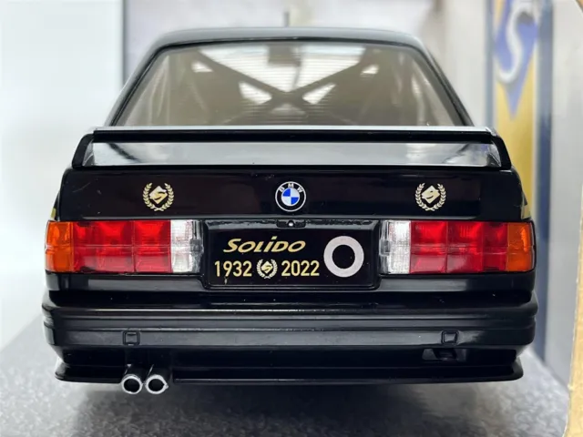 BMW E30 M3 Solido 90th Ann Édition Limitée 2022 Noir 1:18 Solido 1801517 3