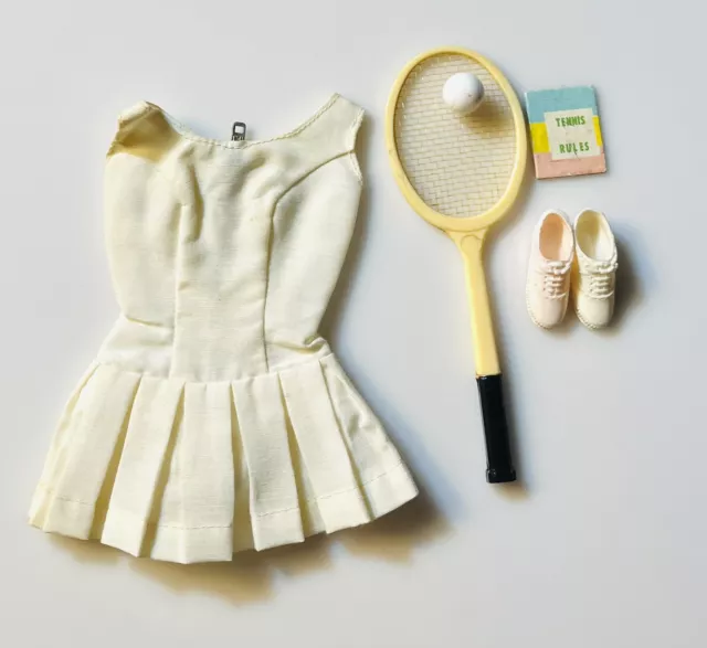 Vintage Barbie Tennis Anyone Outfit #941 Outfit, Shoes, Racket, Ball, By Mattel