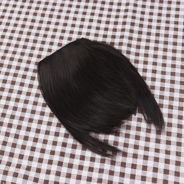Pelucas sintéticas corona plana pinzas para el cabello flecos aire estallido