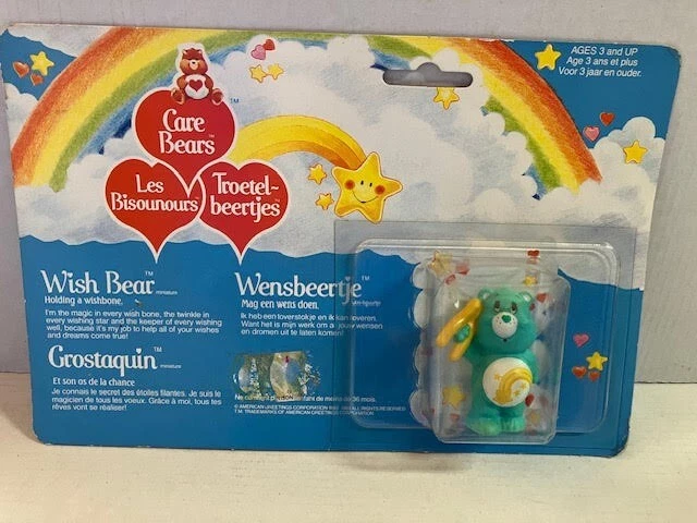 Peluche Care Bears Wish Bear 1984 – Kenner – 7 Pouces – Vintage