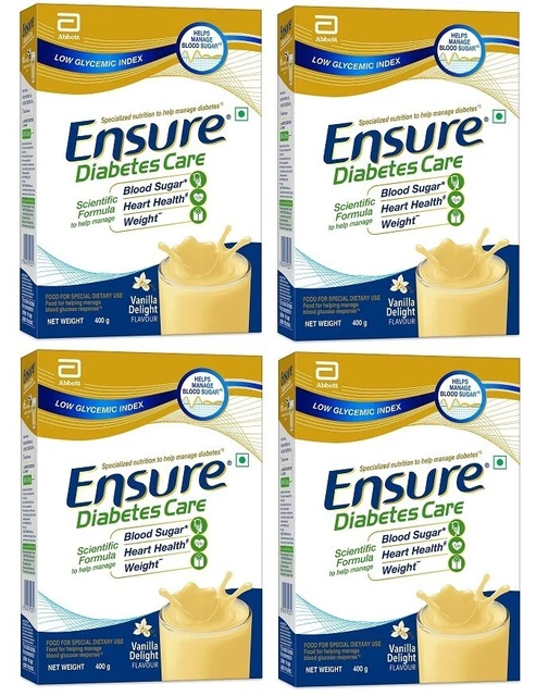 Ensure GLUCERNA-SR polvere di vaniglia scatola 400 GM (CONFEZIONE DA 4)