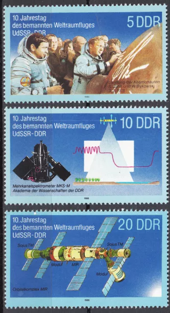 DDR 1988 Mi. Nr. 3170-3172 Postfrisch ** MNH