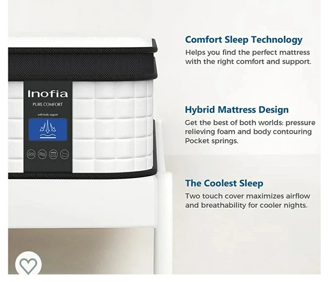 Inofia twin mattress 12"