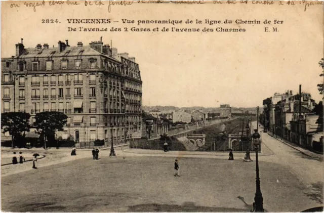 CPA Vincennes vue panoramique de la ligne du Chemin de fer (1347395)