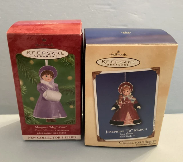 Hallmark Keepsake Madame Alexander Margaret Meg and Josephine Jo March Ornaments