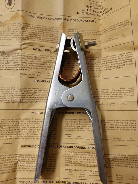 Morsetto Di Massa Per Saldatrice 200 A Pinza Per Saldare Saldatura Saldatrici