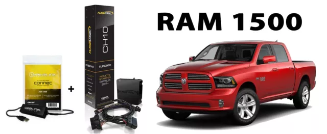 Flashlogic Add-On Remote Start for 2015 Dodge RAM 1500 w/ ADS-USB Cable FLRSCH10