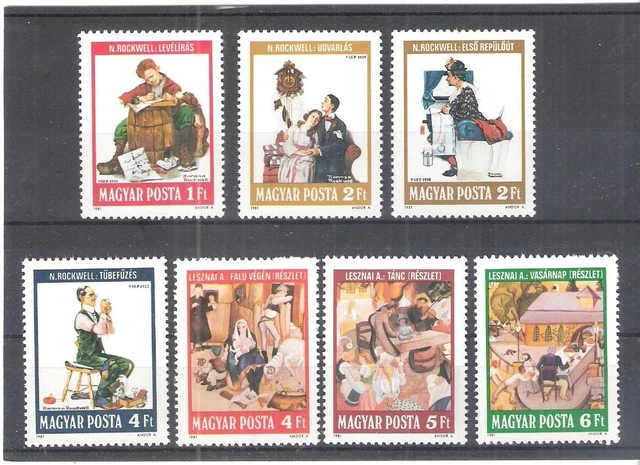 Ungarn 3524-3530A 1981 postfrisch Illustrationen -T3148