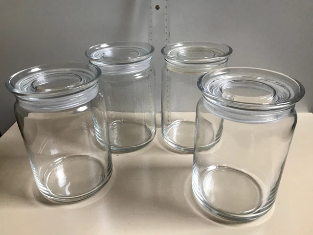 Lot De 2 Pique-fleurs Vintage En Verre Des Années 1950 - Hauteur Environ 3 Pouces, Transparent, Personnage E.T. ? (à Confirmer)