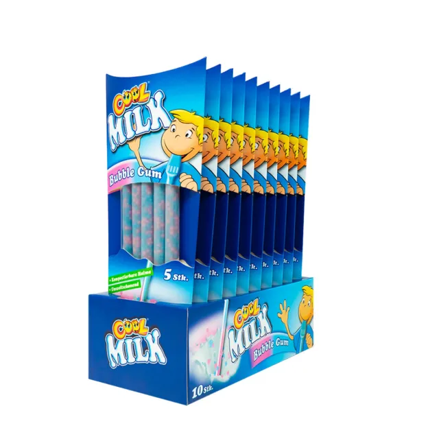 Fresco Milk Cannuccia Bubble Gum Kaugummi Tutti Frutti 5er 30g 10er Pack