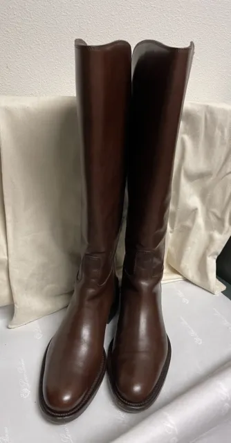 LORO PIANA Wellington Classic Riding Boots, Brown Size 36 $2,450. MINT!
